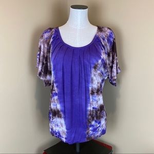 Yak & Yeti Short Sleeve Tie Dye Top
